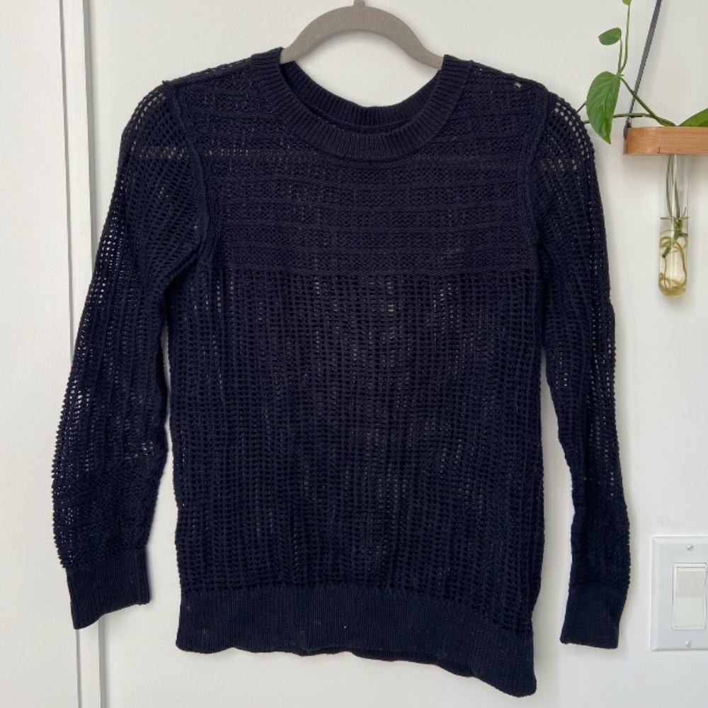 All Saints Mesh Knit Top